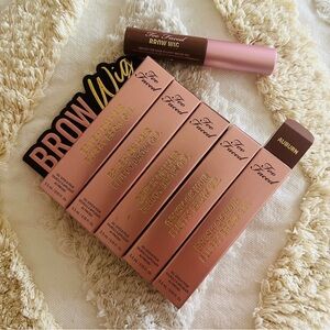 5 x New Too Faced Brush On Hair Fluffy Brow Gel in shade Auburn (.19 oz)